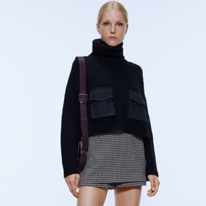 Zara Houndstooth Skort